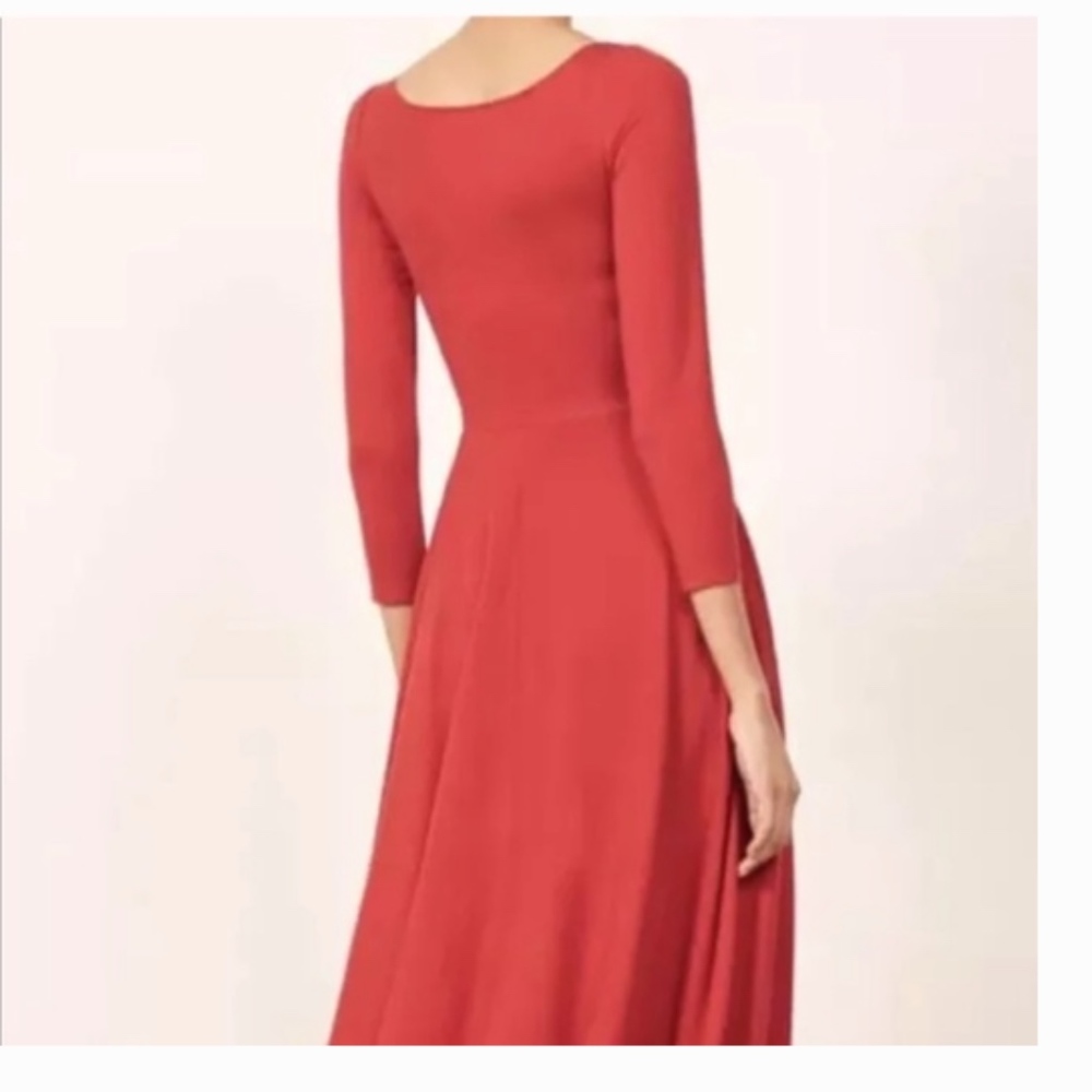 NWT Reformation Red Lou Midi Dress Size S - Picture 4 of 8